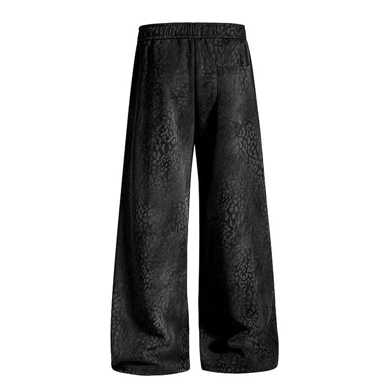 Vintage Letter Star Print Wide-Leg Sweatpants - OMYGOODS