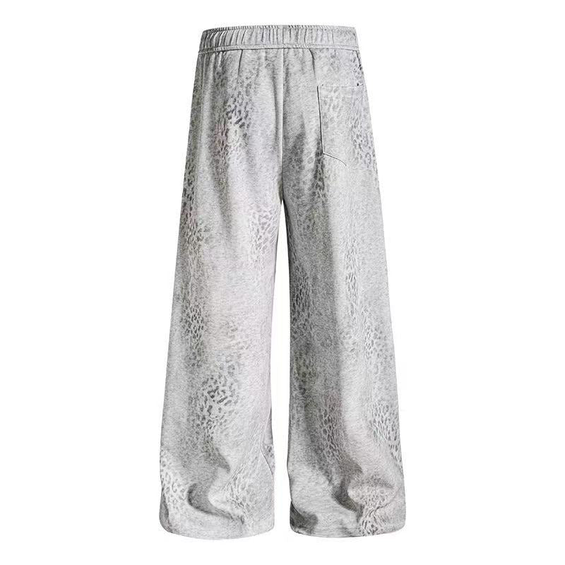Vintage Letter Star Print Wide-Leg Sweatpants - OMYGOODS