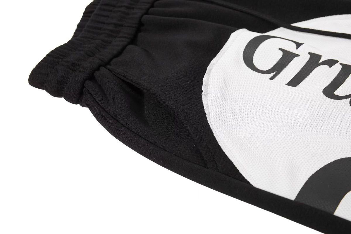 Streetwear Camo Patchwork Letter Number Graphic Baggy Wide-Leg Sweatpants - OMYGOODS