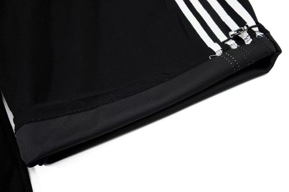 Cursive Script Side Stripe Wide-Leg Sweatpants - OMYGOODS