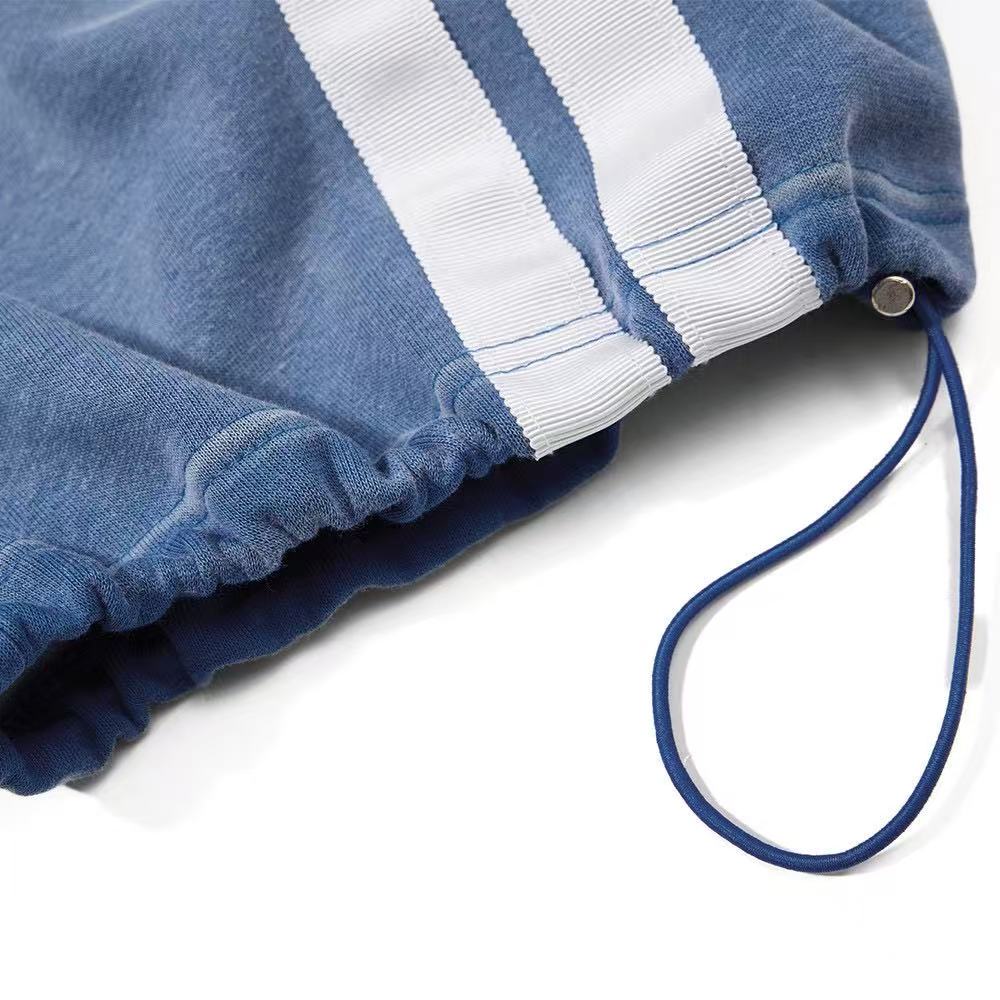 Vintage Faded Soccer Badge Print Wide-Leg Baggy Sweatpants - OMYGOODS
