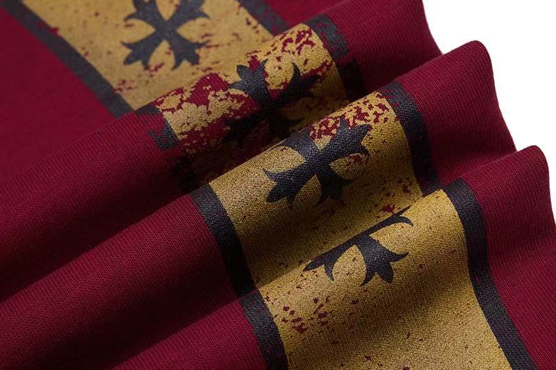 Vintage Crest Emblem Print Baggy Wide-Leg Sweatpants - OMYGOODS