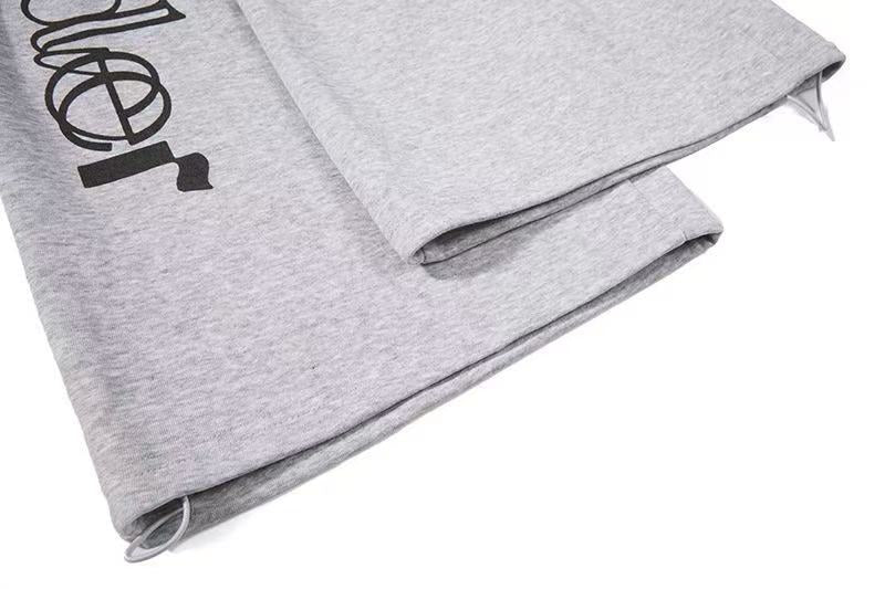 Side Heart & Cursive Text Print Wide-Leg Sweatpants - OMYGOODS