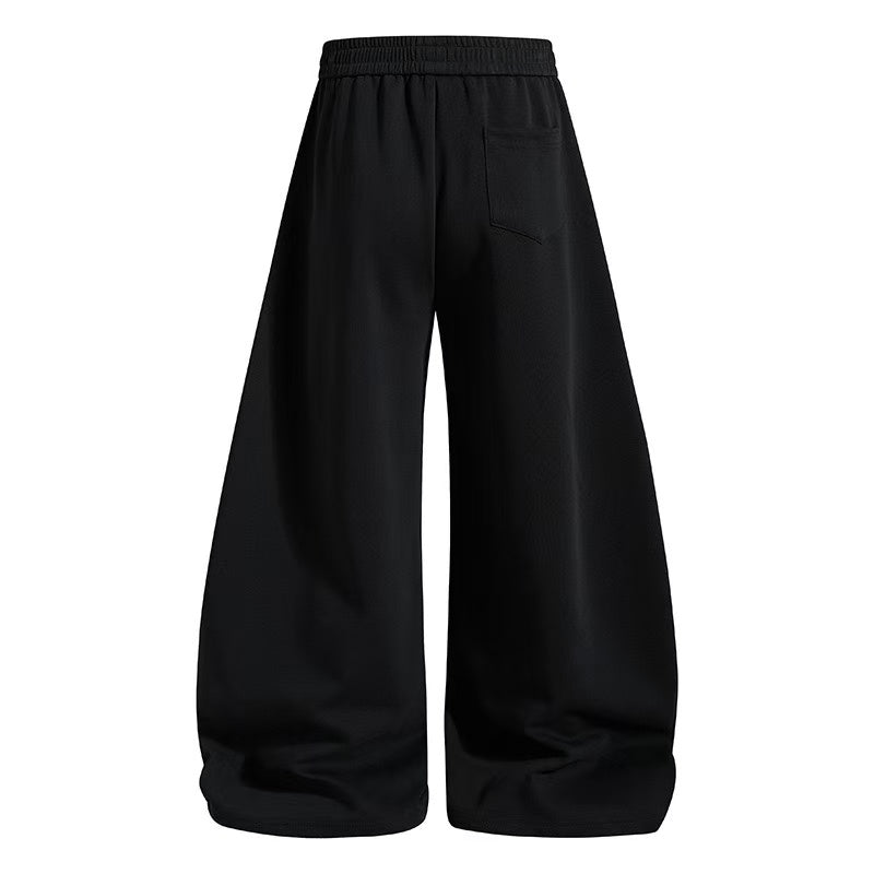 Chenille Star & Side Stripes Wide-Leg Sweatpants - OMYGOODS