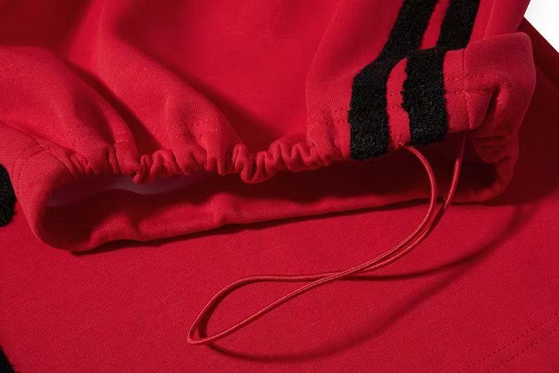 Chenille Star & Side Stripes Wide-Leg Sweatpants - OMYGOODS