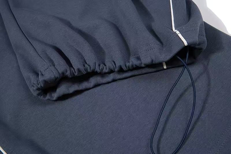 Cursive Text & Side Star Print Wide-Leg Sweatpants - OMYGOODS