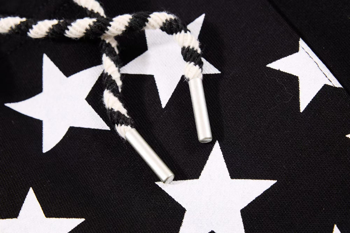 Star Print Pockets Wide-Leg Sweatpants - OMYGOODS
