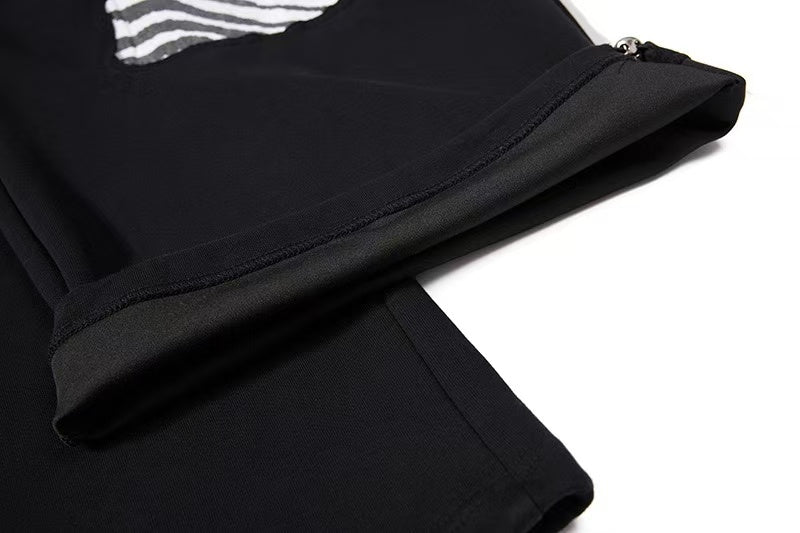 Zebra Patches & Star Print Wide-Leg Sweatpants - OMYGOODS