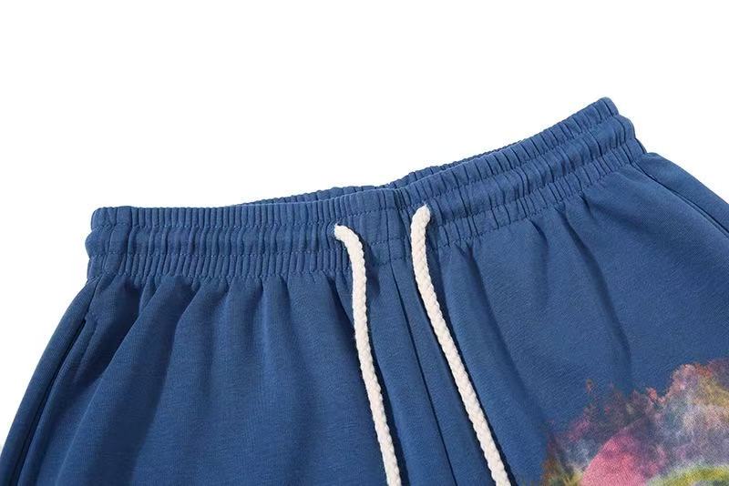 Zebra Heart Patches & Star Rhinestone Print Baggy Wide-Leg Sweatpants - OMYGOODS