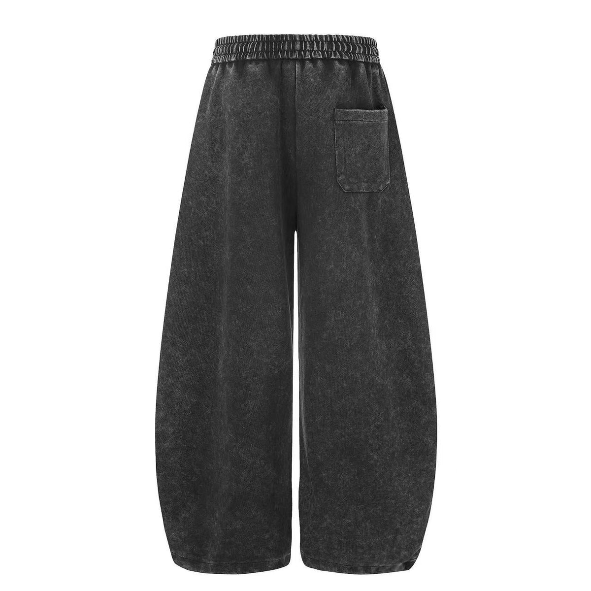 Washed Cracked Cross Baggy Wide-Leg Sweatpants - OMYGOODS