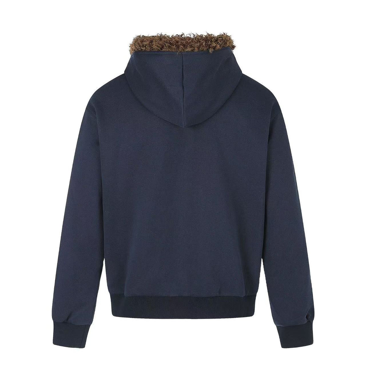 Vintage Union Flag Faux Fur Zip Up Hooded - OMYGOODS