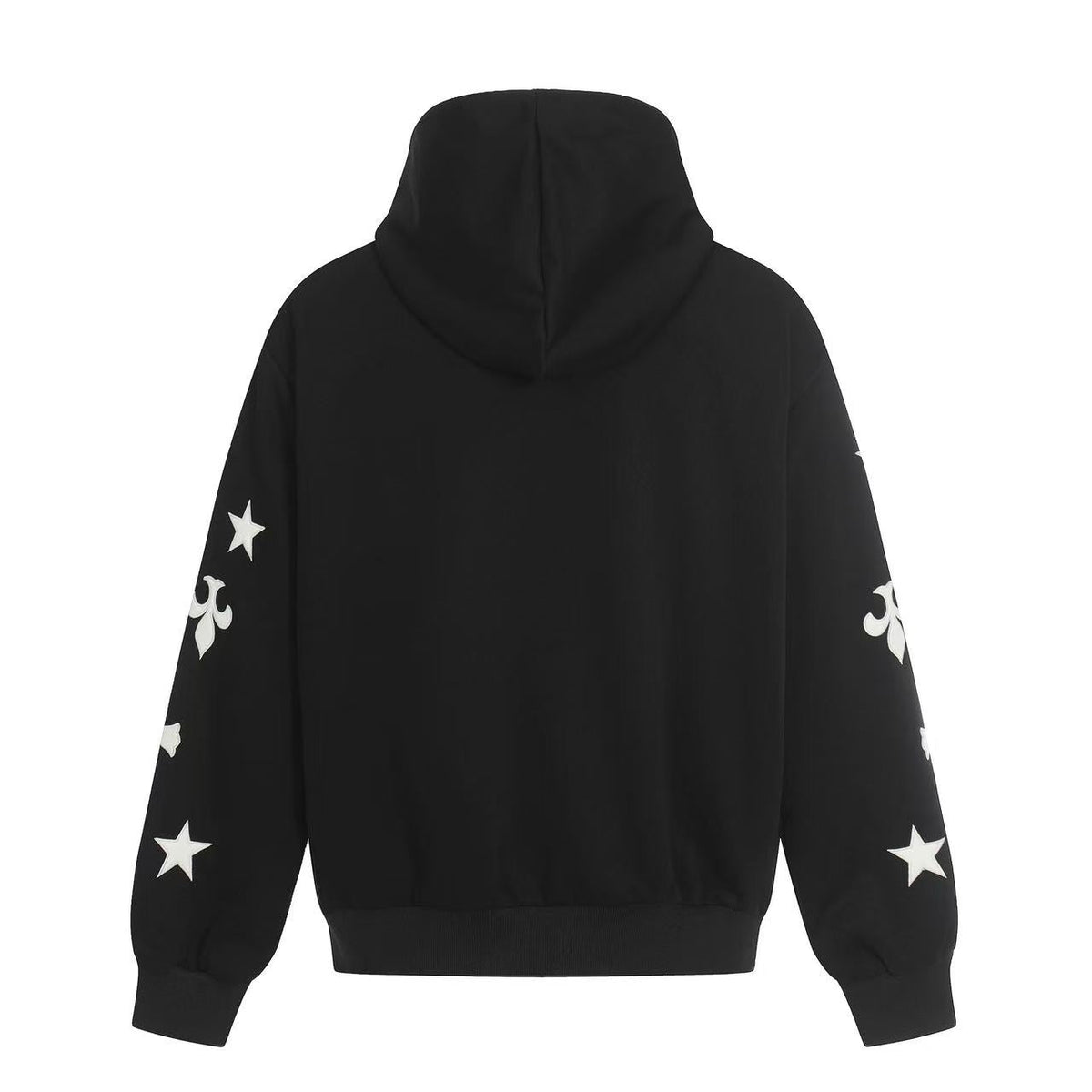 Cross & Fleur-de-lis Patch Full Zip Hoodie - OMYGOODS
