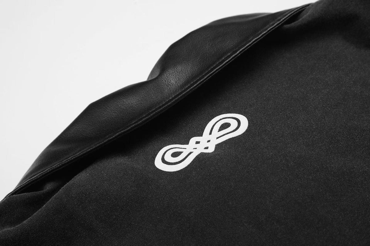 Wash Military Rope Print Long Sleeve Polo - OMYGOODS
