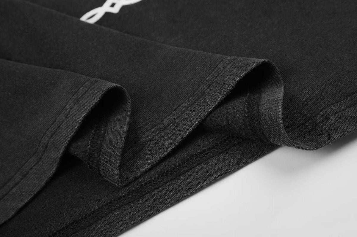 Wash Military Rope Print Long Sleeve Polo - OMYGOODS