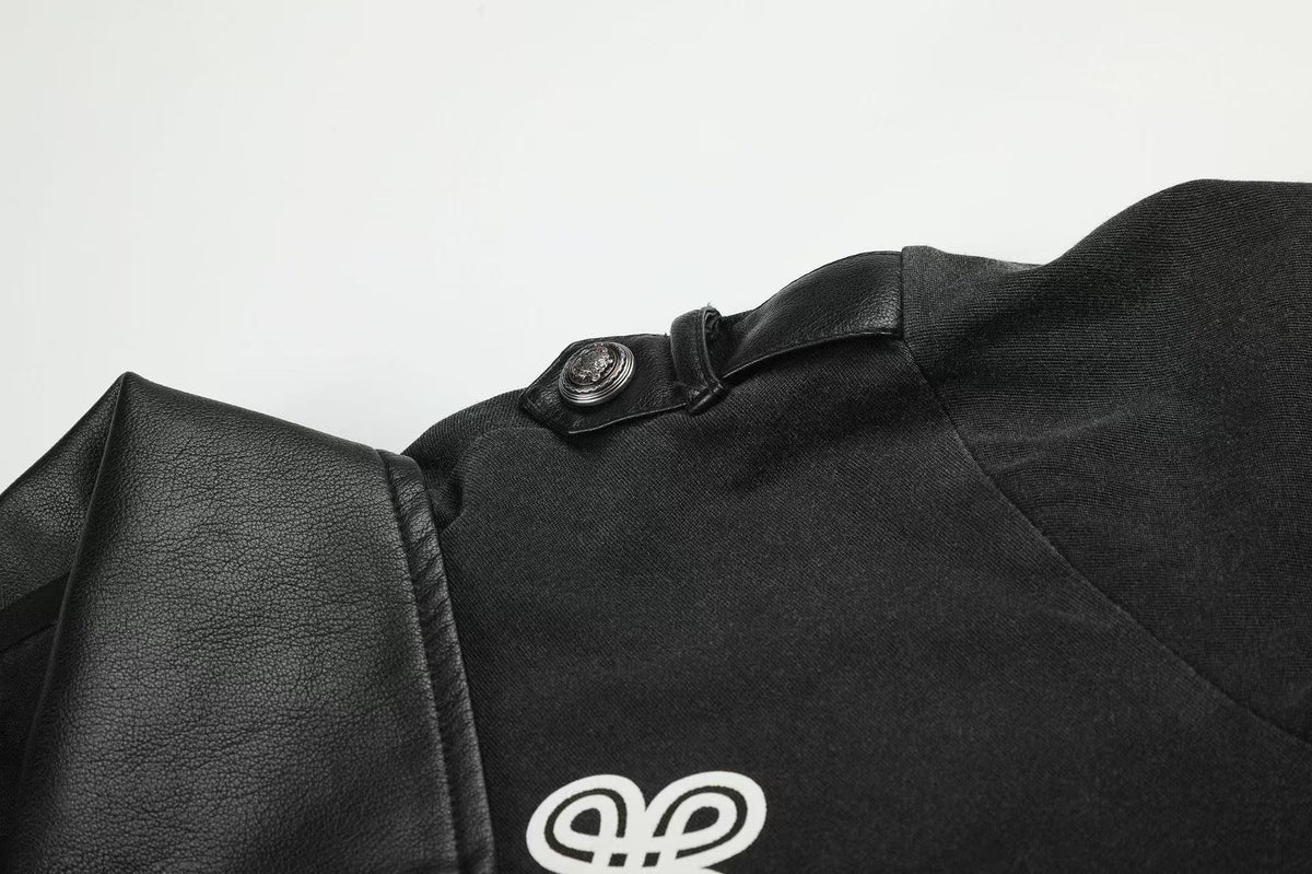 Wash Military Rope Print Long Sleeve Polo - OMYGOODS