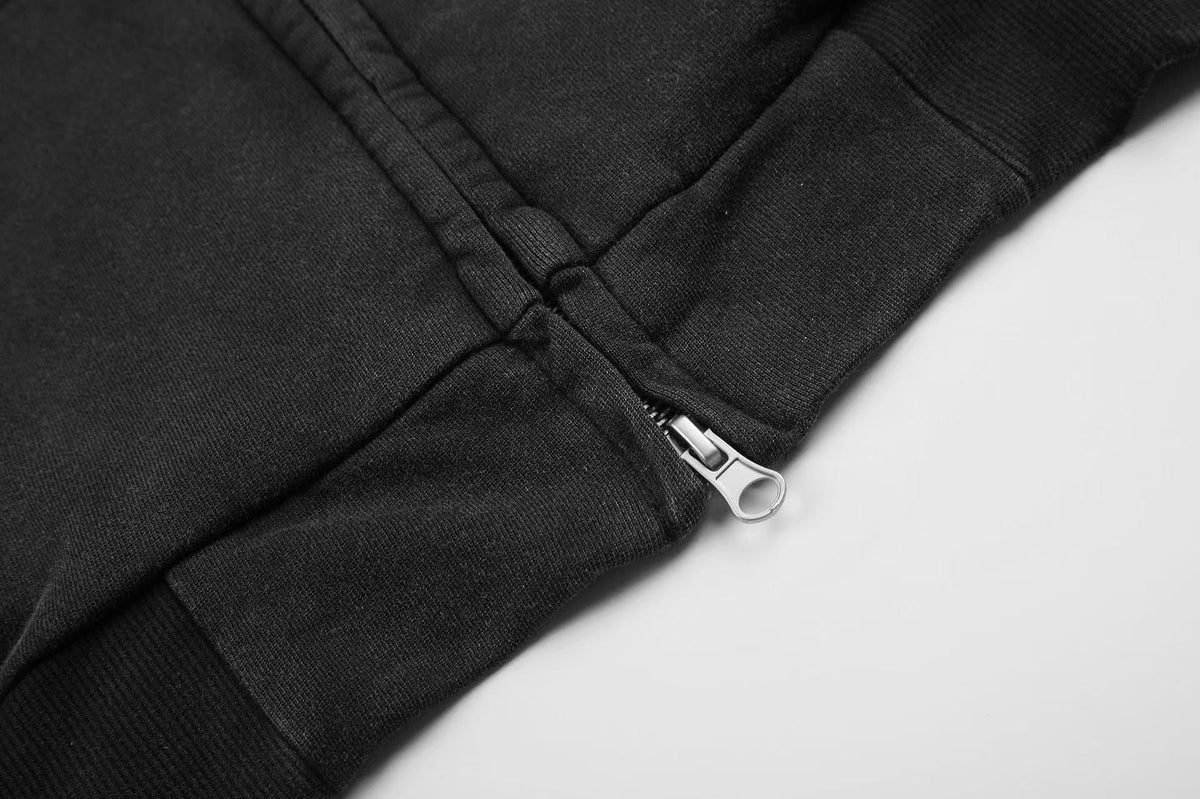 Wash Vintage 02 Graphic Zip Up Hoodie - OMYGOODS