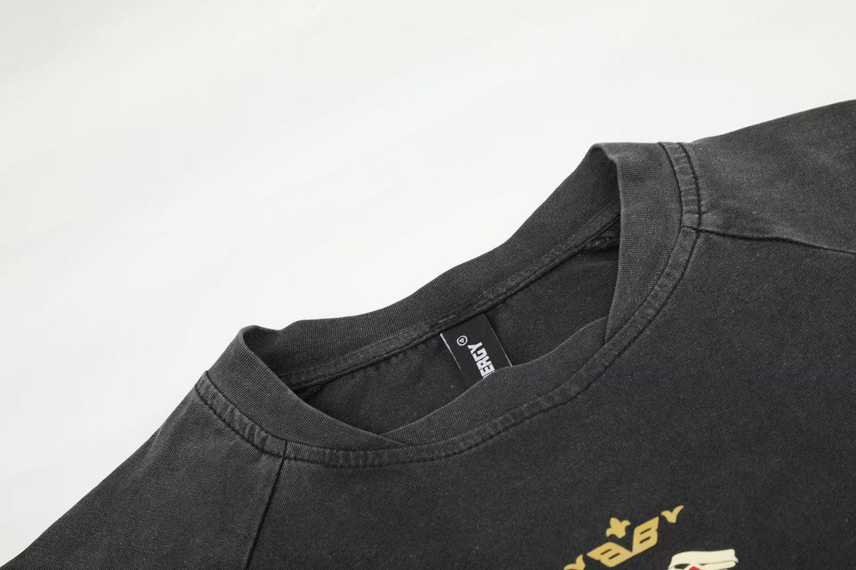 Wash Vintage 9 Graphic Raglan Long Sleeve - OMYGOODS