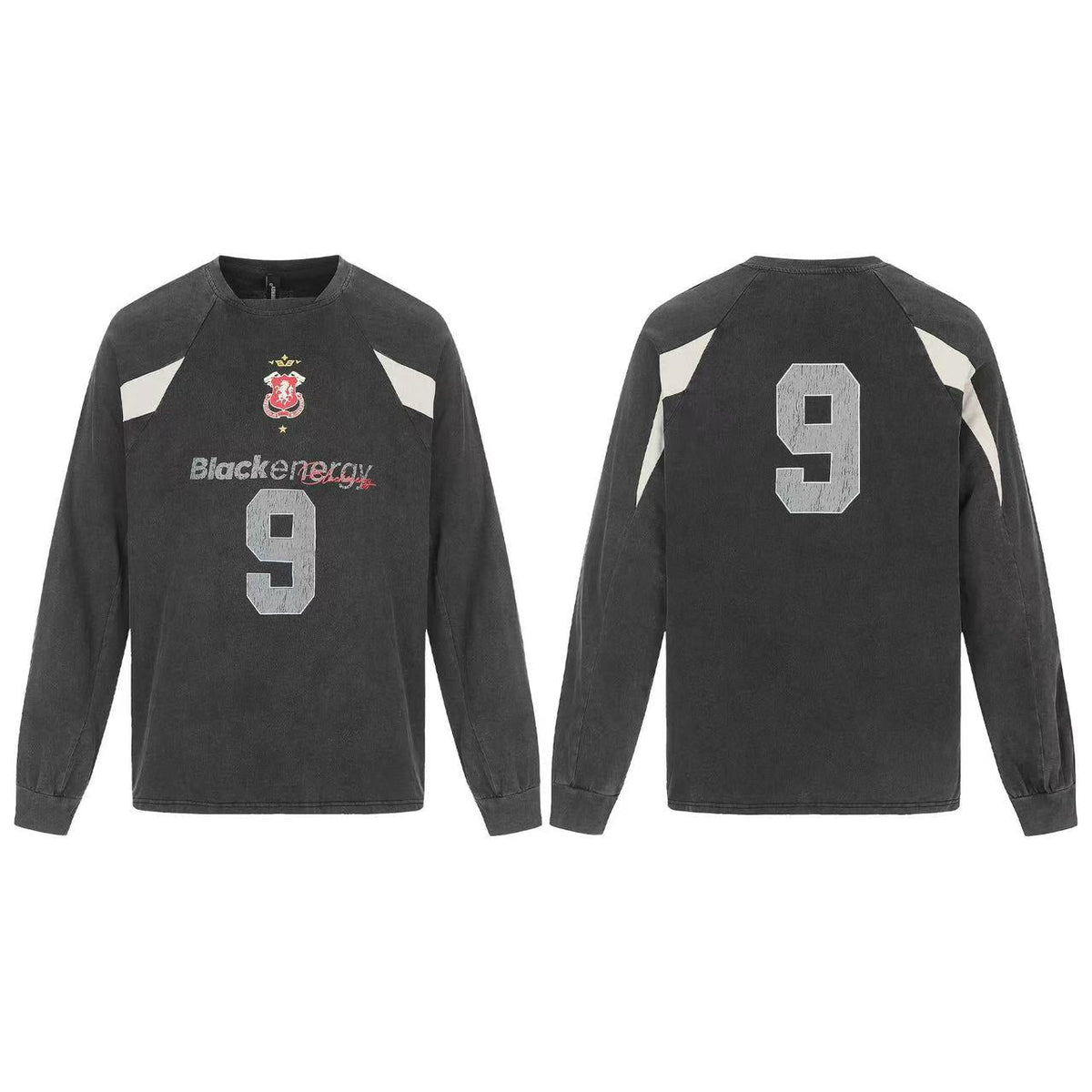 Wash Vintage 9 Graphic Raglan Long Sleeve - OMYGOODS