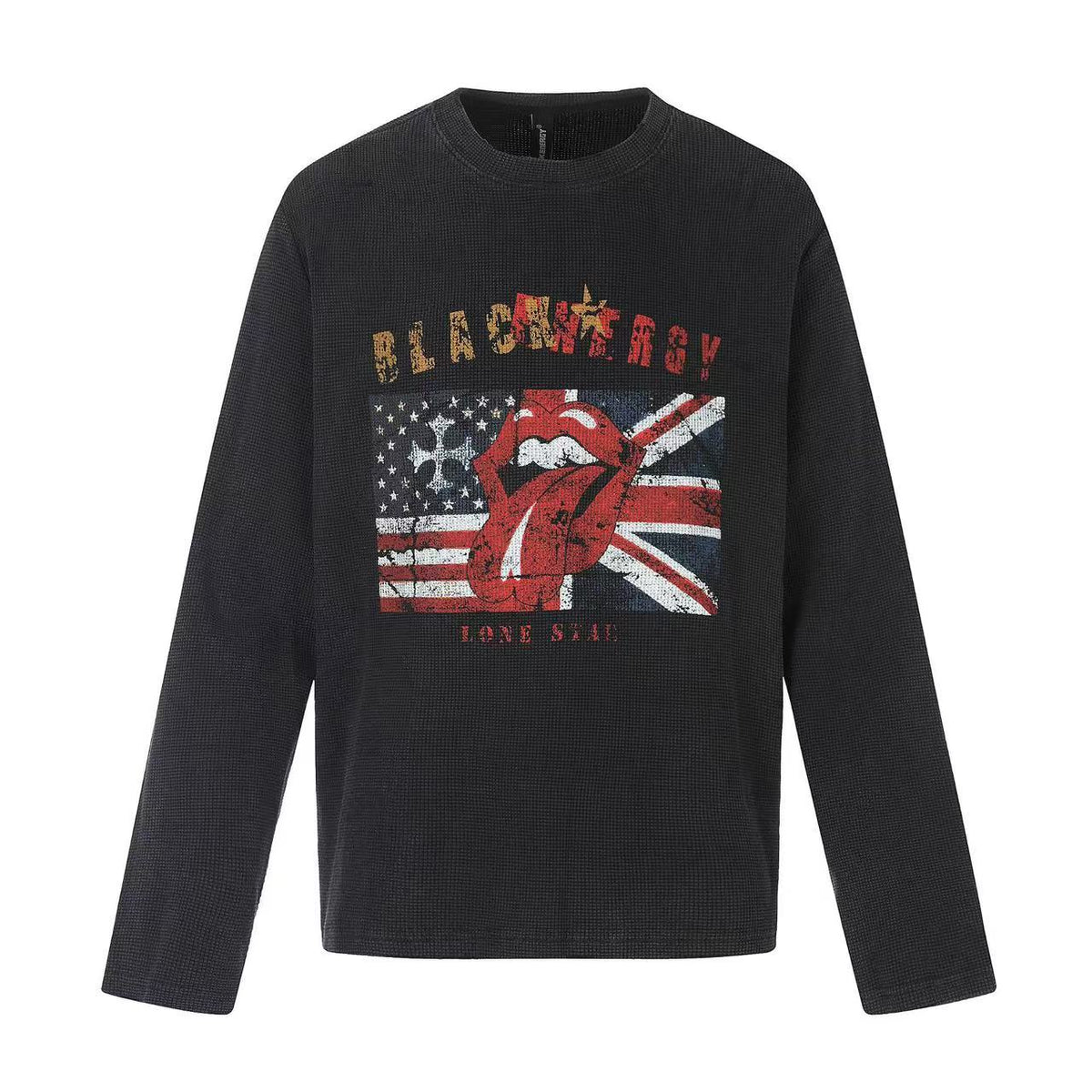 Vintage Flag Tongue Waffle Long Sleeve - OMYGOODS