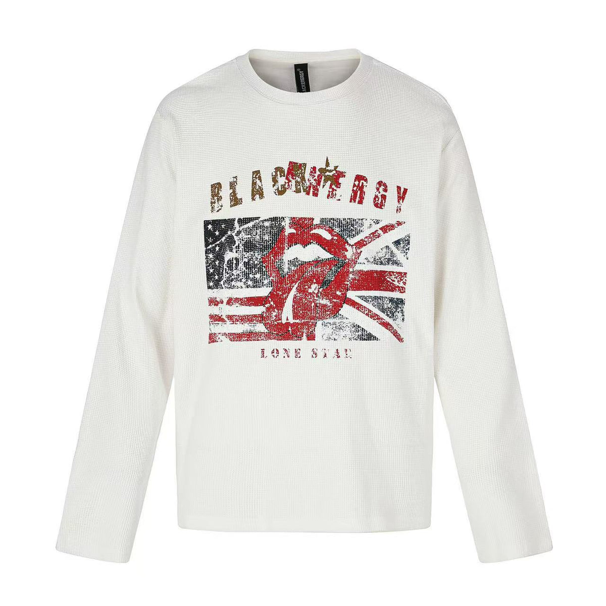 Vintage Flag Tongue Waffle Long Sleeve - OMYGOODS