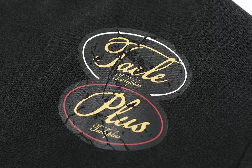 Vintage Graphic Lettering & Patch Details Zip-Up Hoodie - OMYGOODS
