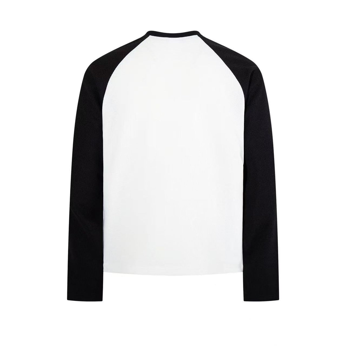 Raglan Band Poster Waffle Knit Long Sleeve - OMYGOODS