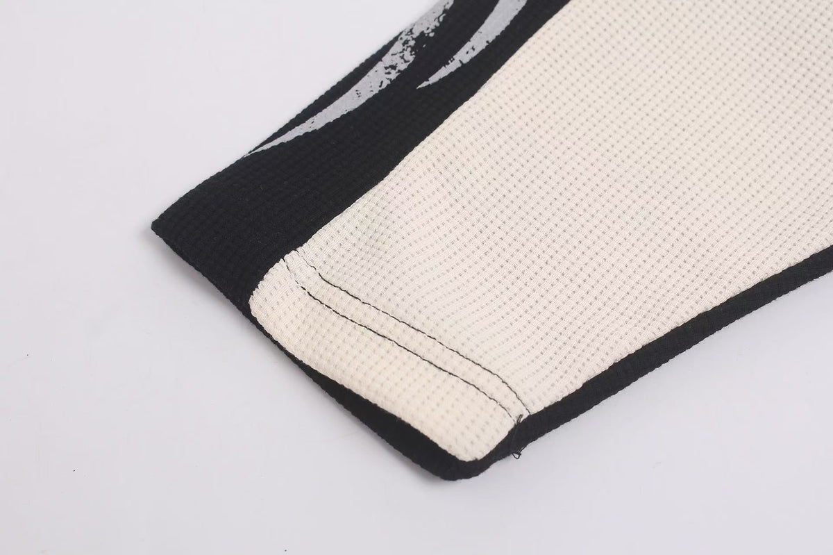Vintage Racing 888 Graphic Waffle Knit Long Sleeve - OMYGOODS