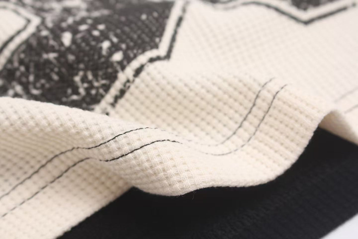 Vintage Racing 888 Graphic Waffle Knit Long Sleeve - OMYGOODS