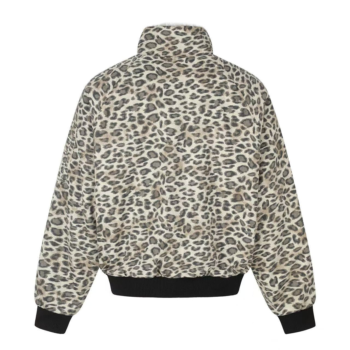 Reversible Leopard Print & Solid Faux Fur Jacket - OMYGOODS