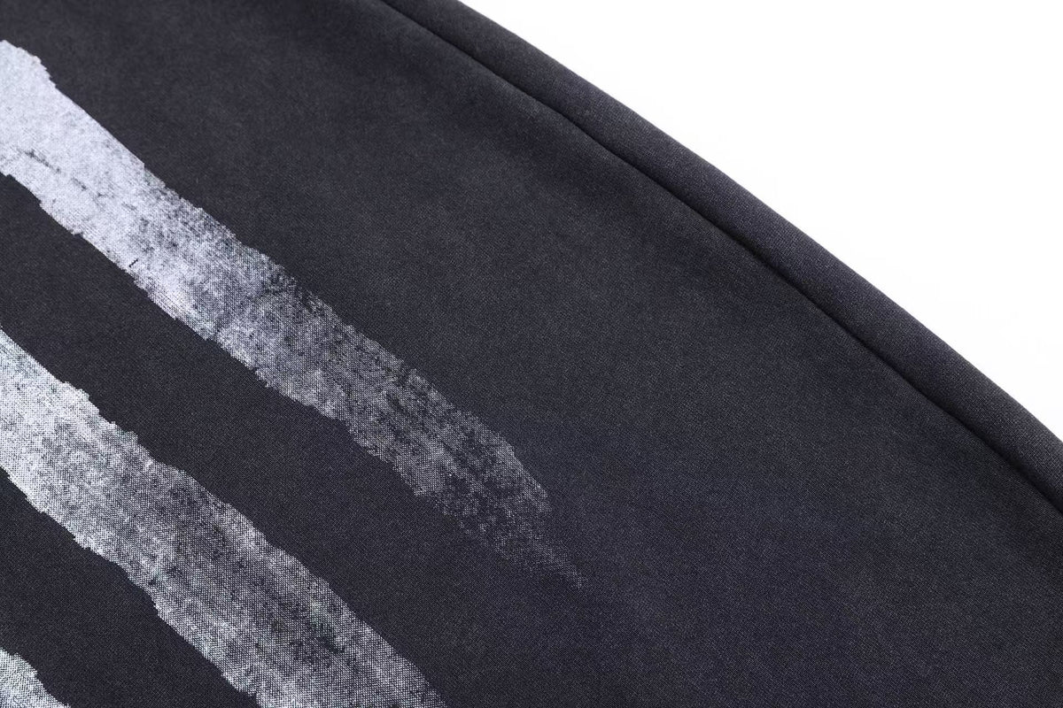 Streetwear Washed Stars and Stripes Print Wide-Leg Sweatpants - OMYGOODS