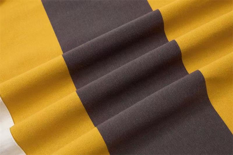 Vintage Block Stripe Number 12 Graphic Rugby Polo Long Sleeve - OMYGOODS