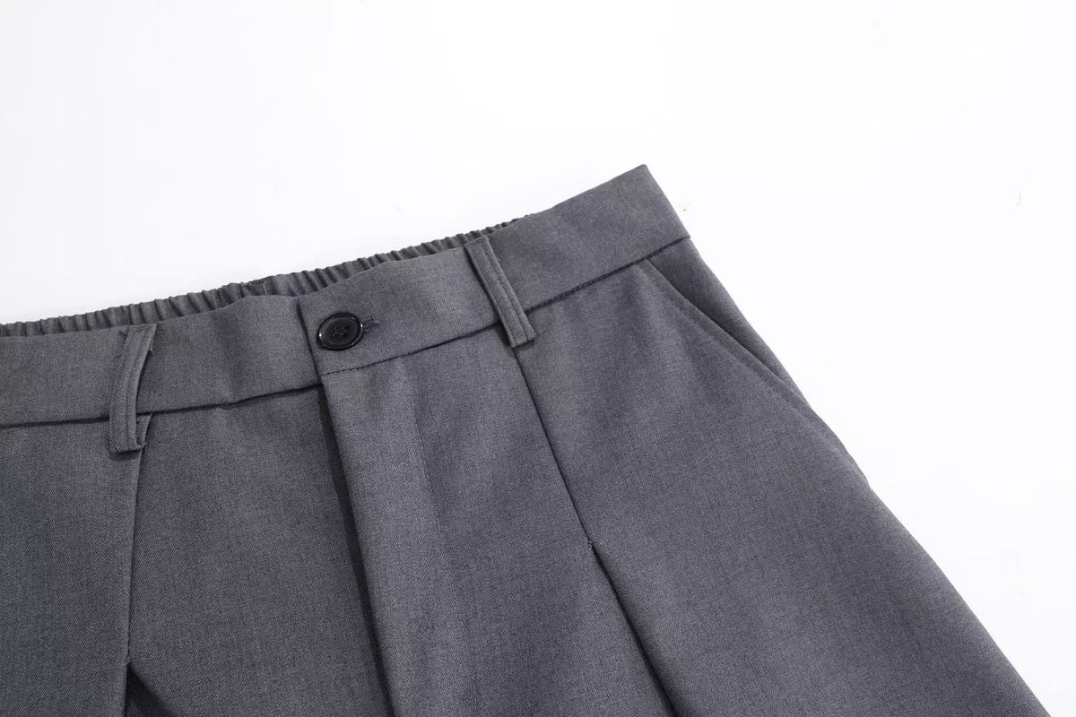 Unisex Pleated Balloon Wide-Leg Baggy Suit Pants - OMYGOODS