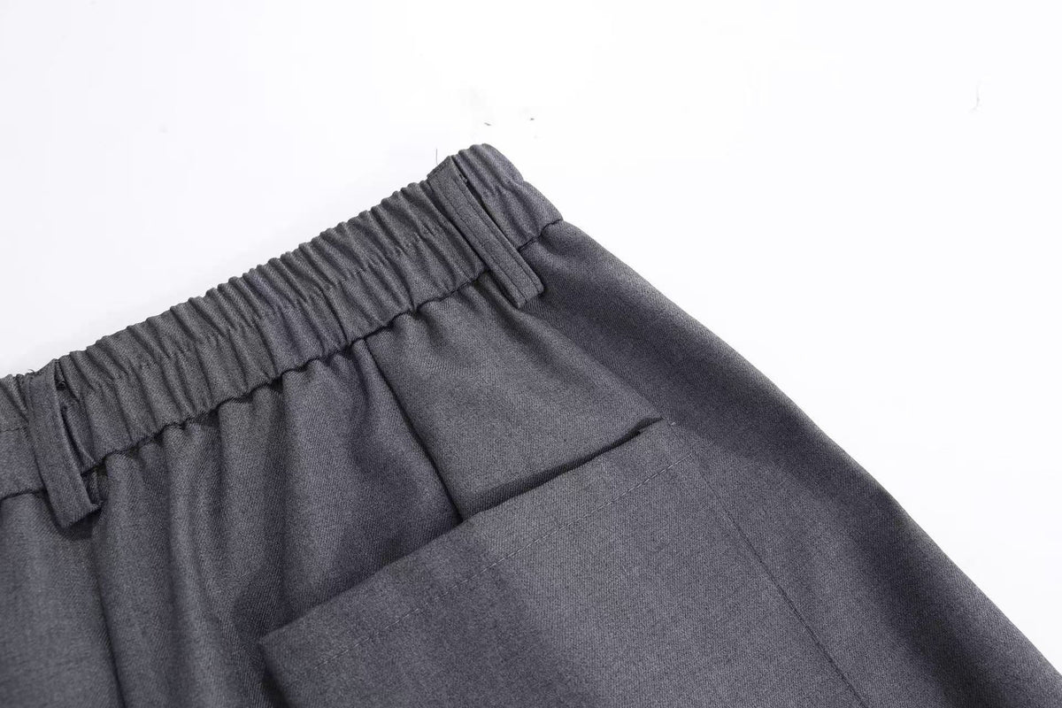 Unisex Pleated Balloon Wide-Leg Baggy Suit Pants - OMYGOODS
