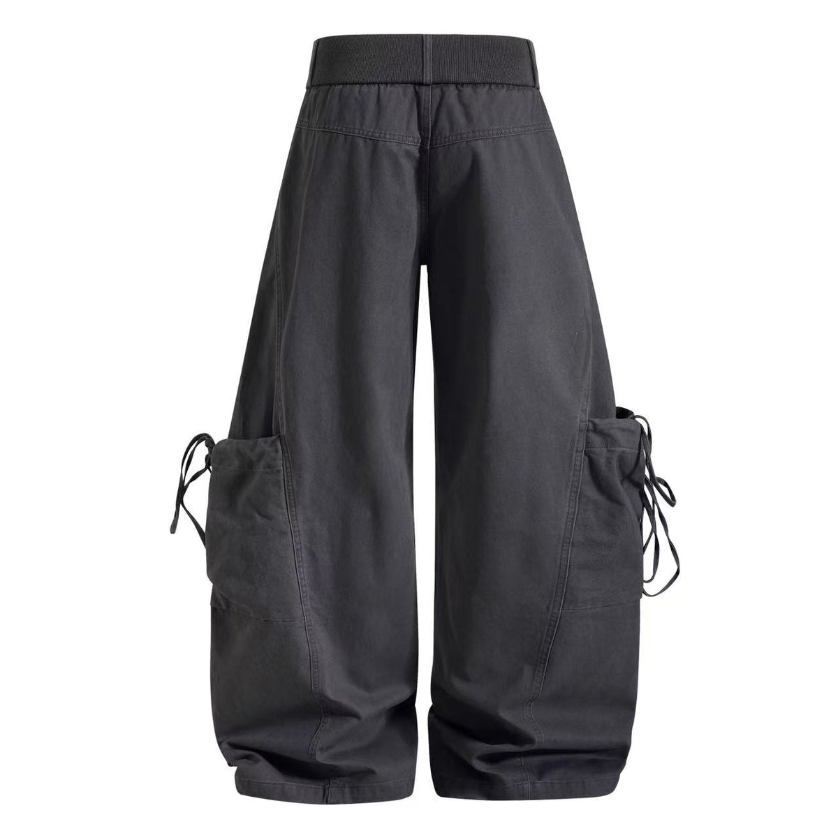Vintage Baggy Wide Leg Lace-up Pocket Cargo Pants - OMYGOODS