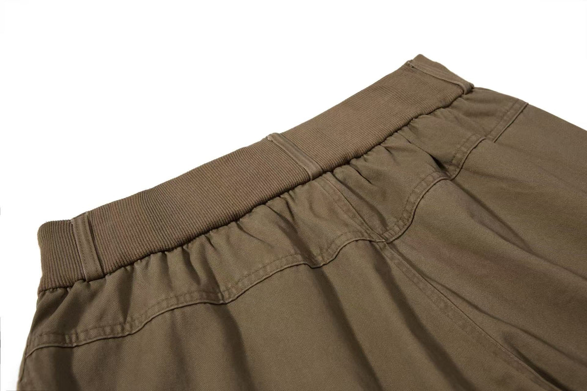 Vintage Baggy Wide Leg Lace-up Pocket Cargo Pants - OMYGOODS