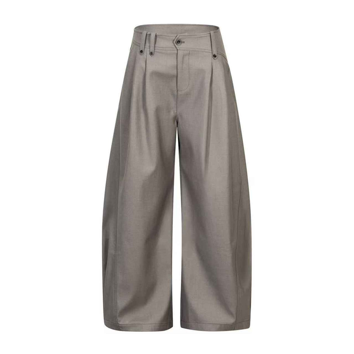 High Waist Pleated Wide-Leg Suit Pants