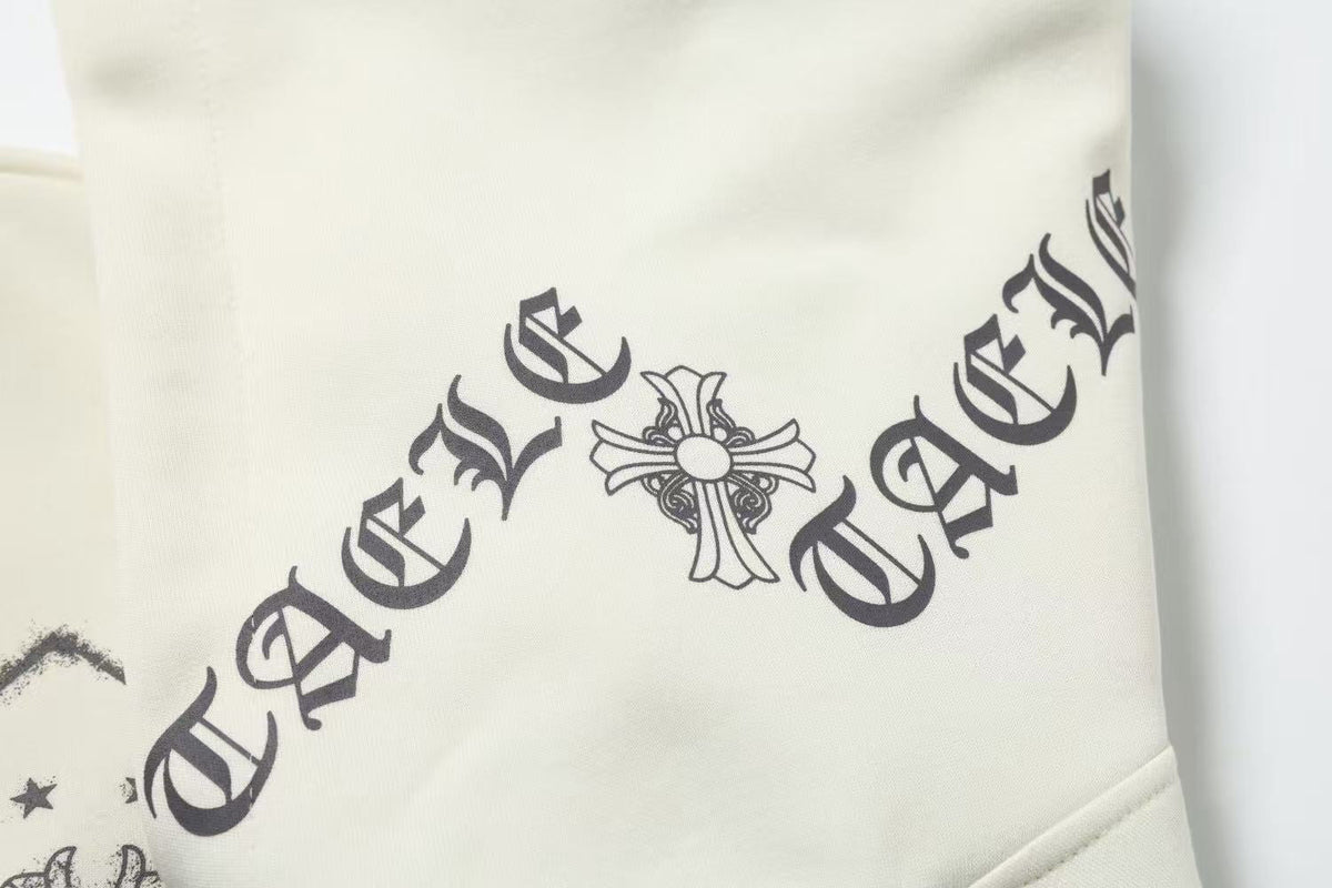 Streetwear Flag Graphic Zip-Up Hoodie - OMYGOODS