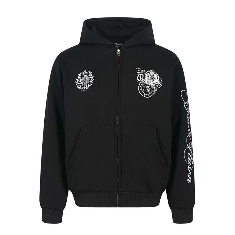 Vintage 07 Graphic Zip-Up Hoodie - OMYGOODS