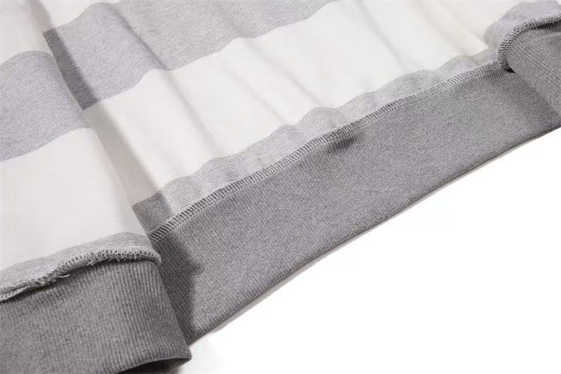Striped Patchwork Portrait Print Zip-Up Hoodie - OMYGOODS