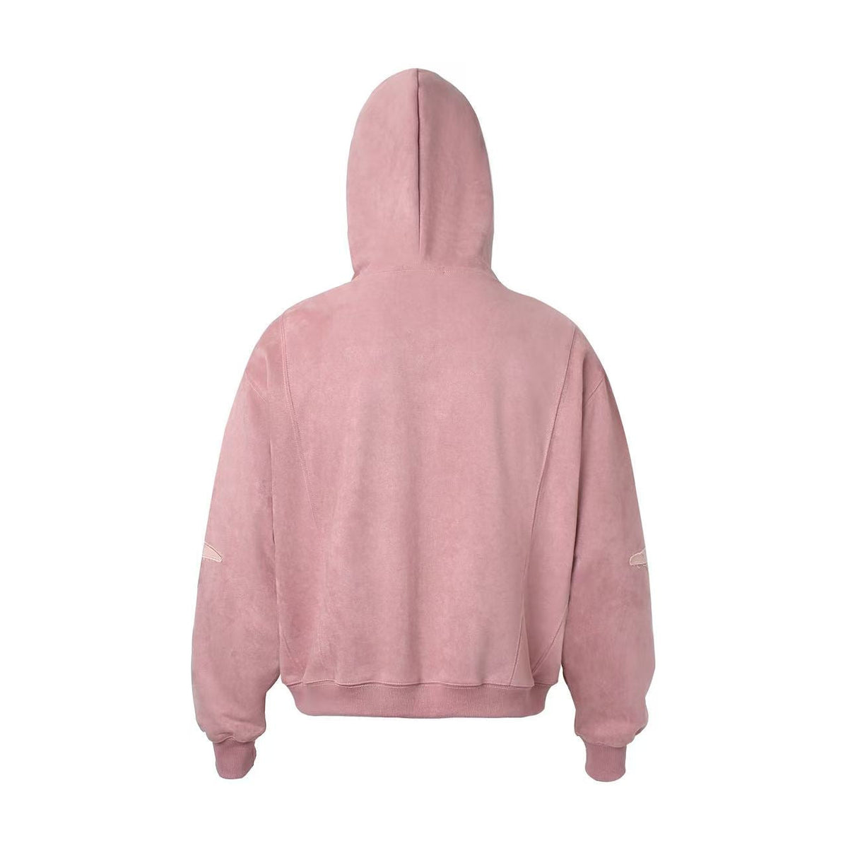 Vintage Suede Letter Embroidery Zip-Up Hoodie - OMYGOODS
