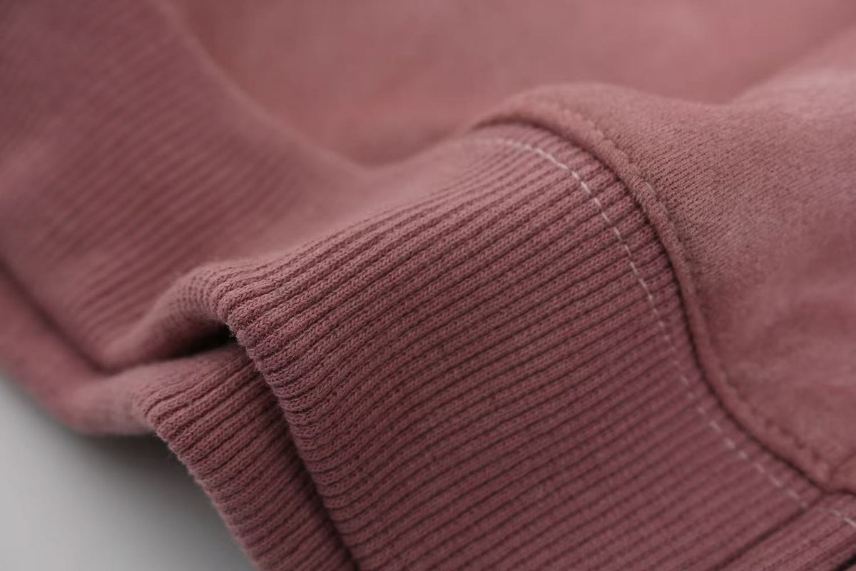 Vintage Suede Letter Embroidery Zip-Up Hoodie - OMYGOODS
