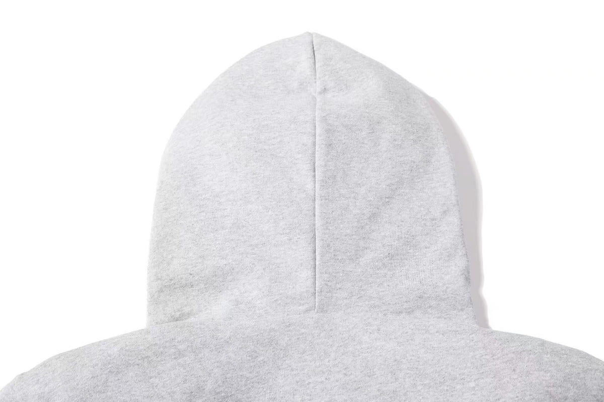 Cropped Cursive Script Print Zip-Up Hooded Jacket - OMYGOODS