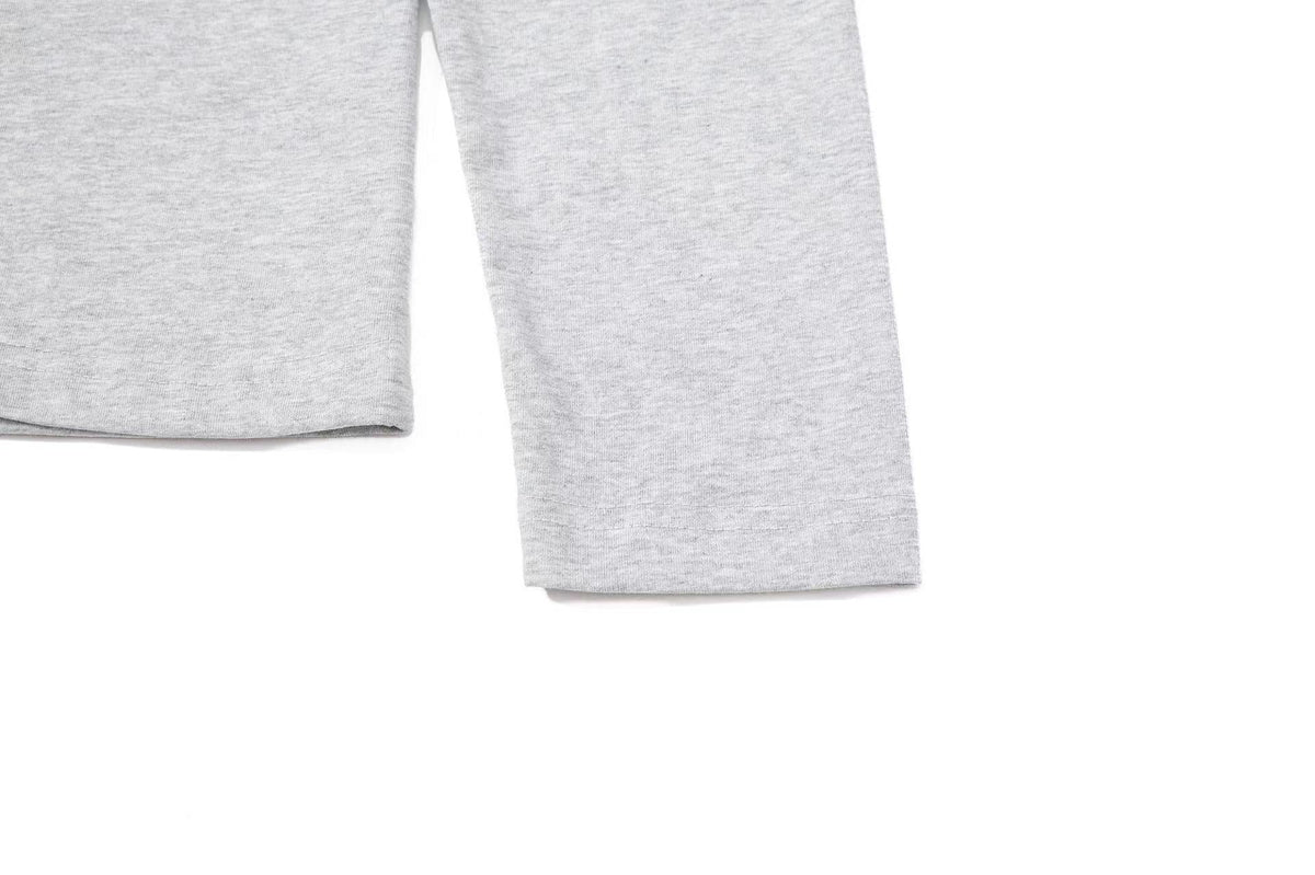 Cropped Mock Neck Cursive Script Print Long Sleeve - OMYGOODS