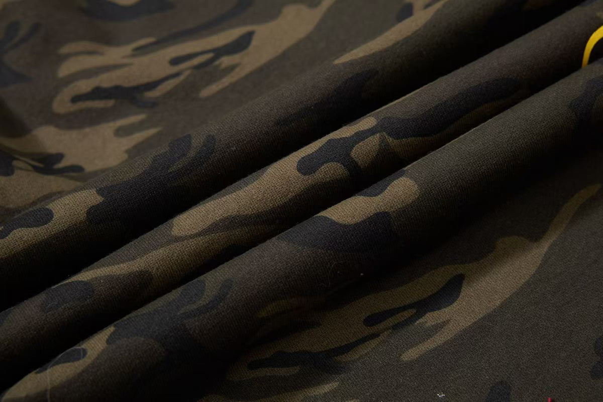 Streetwear Fleece Lined Side Script Line Graphic Print Wide-Leg Sweatpants - OMYGOODS
