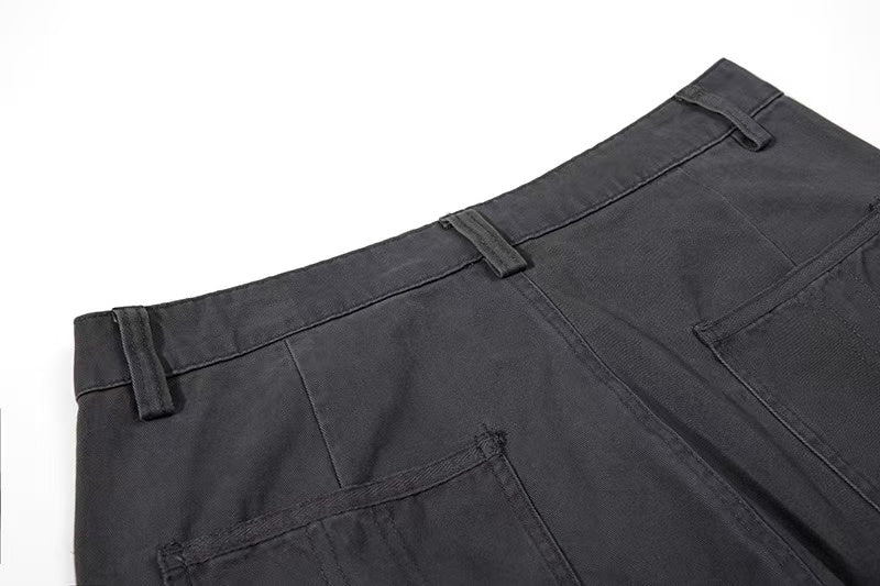 Vintage Washed Wide Leg Cargo Pants - OMYGOODS