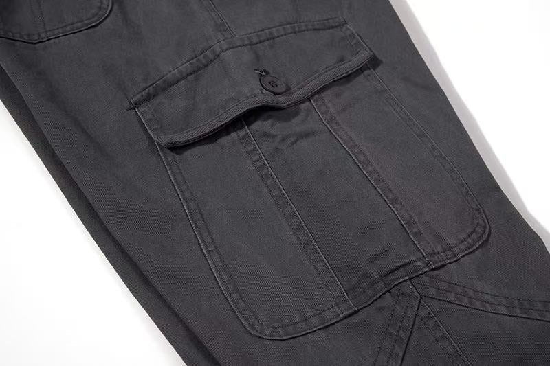 Vintage Washed Wide Leg Cargo Pants - OMYGOODS