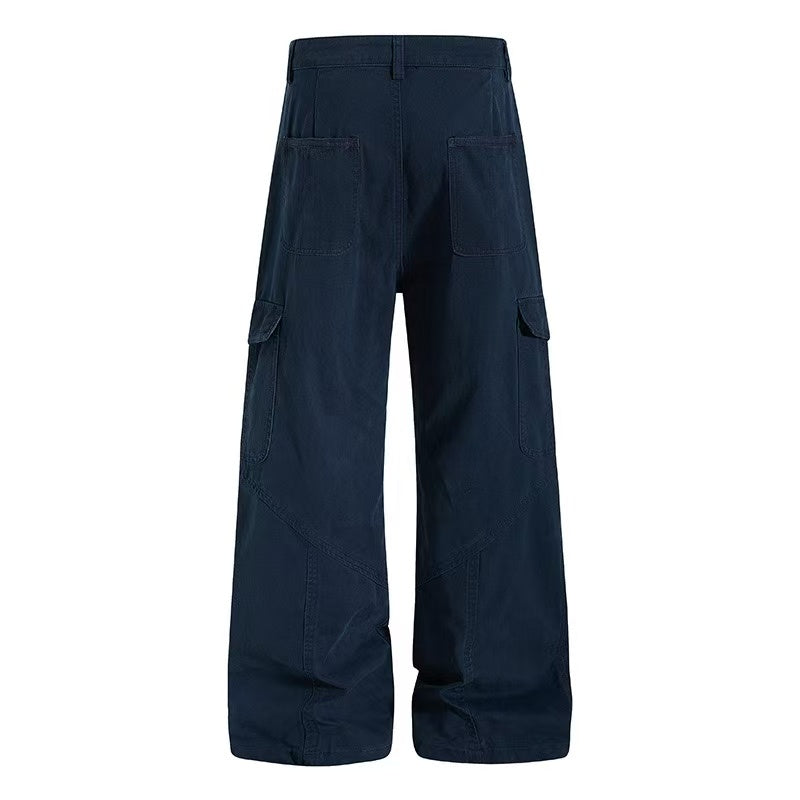 Vintage Washed Wide Leg Cargo Pants - OMYGOODS