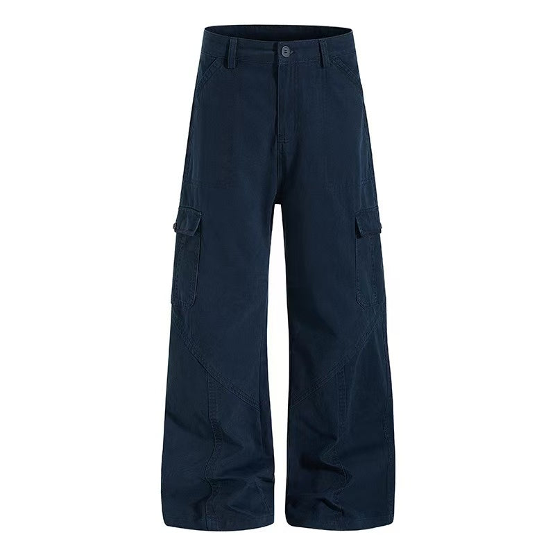 Vintage Washed Wide Leg Cargo Pants - OMYGOODS