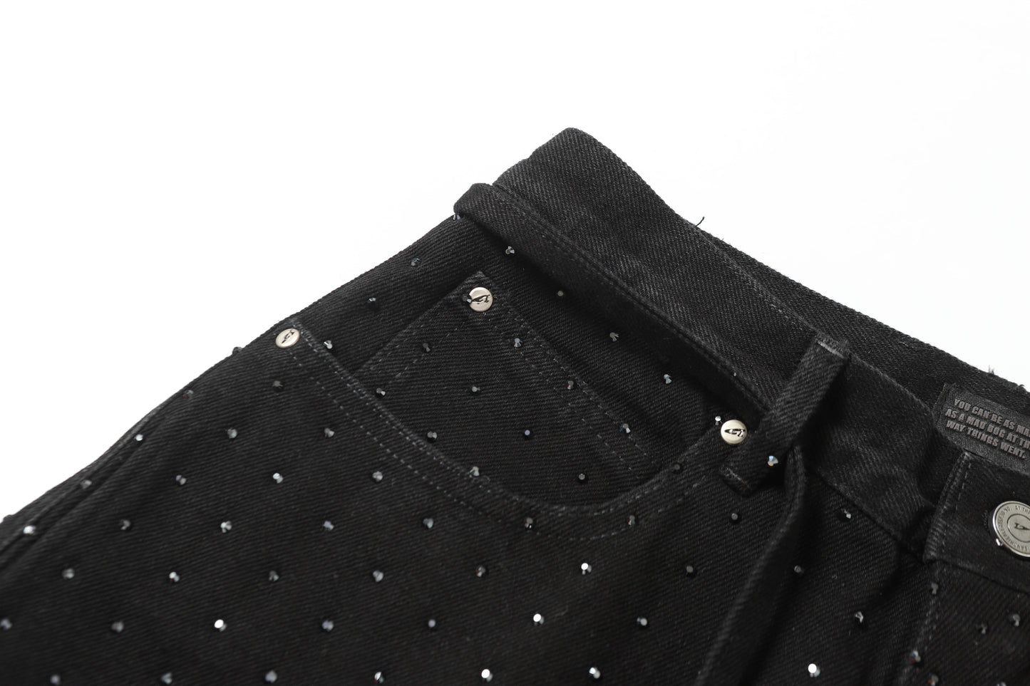 Rhinestone Frayed | Denim Shorts