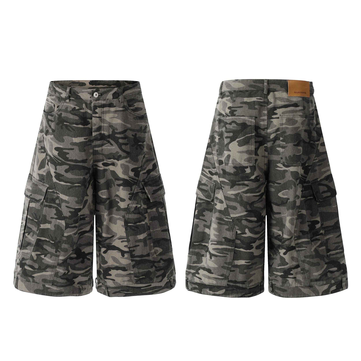 Camo Wide-Leg Knee-Length Jorts - OMYGOODS